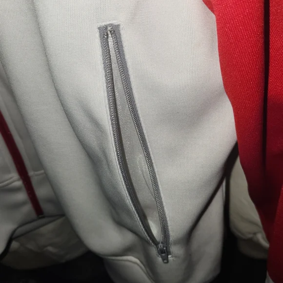 Very Rare Vintage Adidas Bb Red and White Firebird Windbreaker New Cond.Mens 2XL - Picture 5 of 10